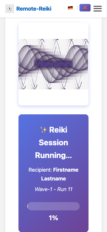 Start Remote-Reiki Session - Energy Visualization